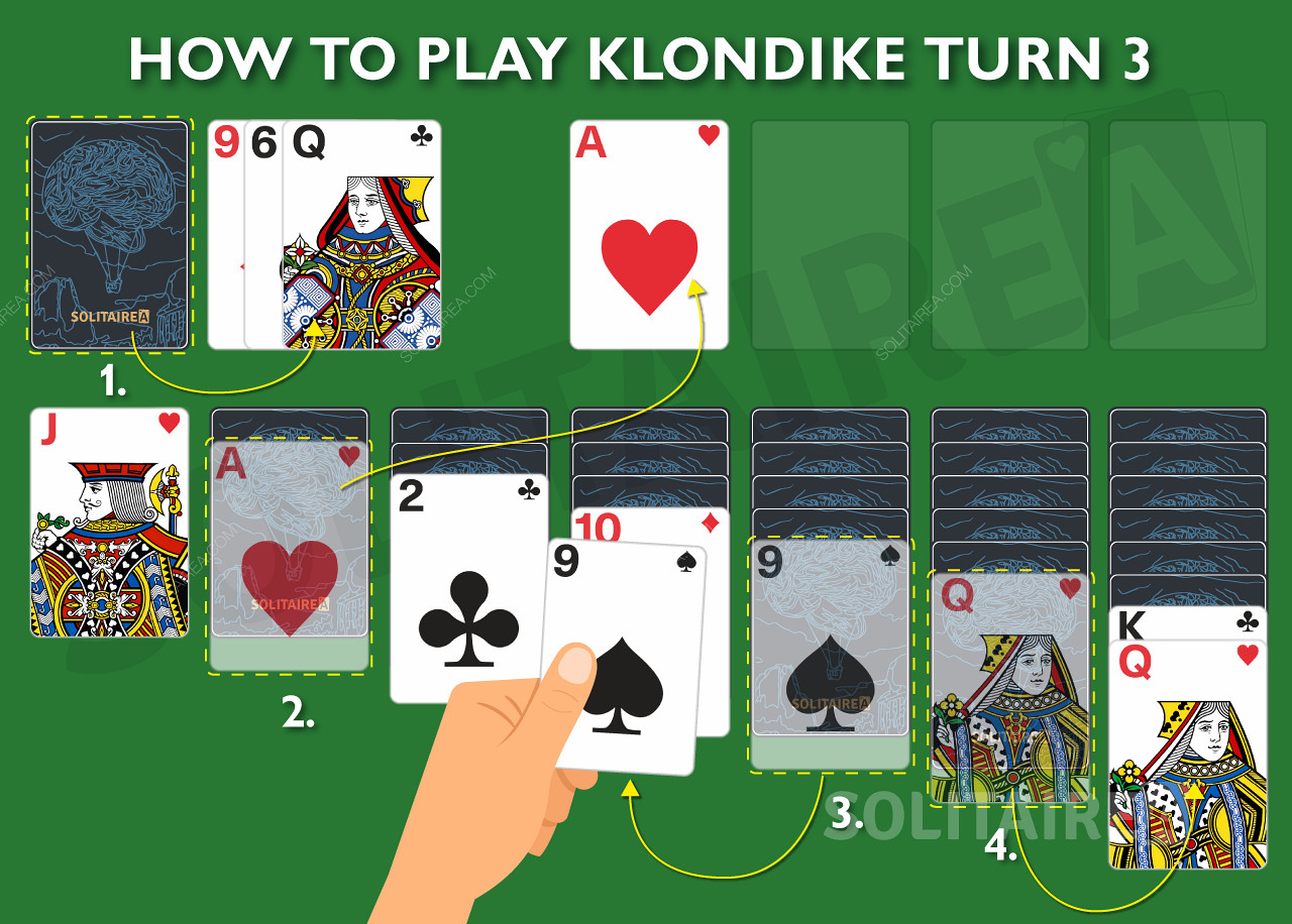 Come giocare al Solitario Klondike a turni 3